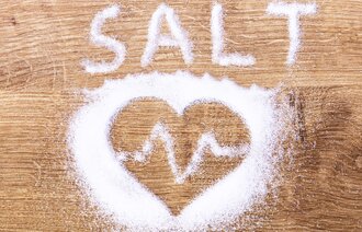 Bildet viser hjerteslag og salt