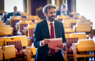 Bildet viser helseminister Jan Christian Vestre
