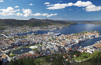 Bildet er et oversiktsbilde over Bergen