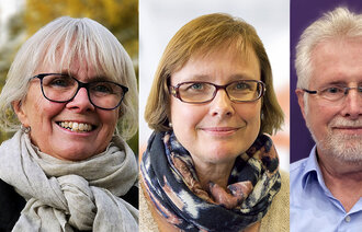 Bildet viser portretter av innleggsforfatterne Mari Larsen, Marita Lysstad Bjerke og Ove Hellevik