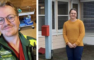 Bilde av sykepleier og enhetsleder i Balestrand