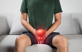 Bildet er et illustrasjonsbilde av en mann med prostatakreft