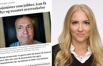 Bildet viser faksimile fra Sykepleien og bilde av Lill Sverresdatter Larsen.