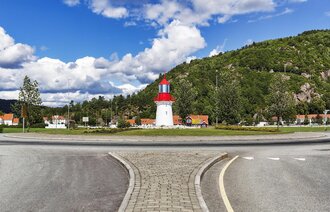 bilde av rundkjøringen i Lindesnes