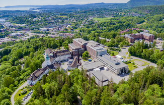 Bærum sykehus Flyfoto av Bærum sykehus