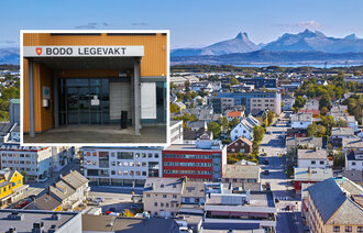 Bodø og legevakten bildet viser Bodø og legevakten