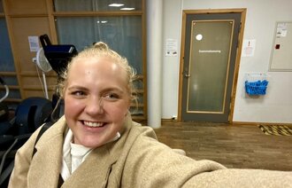 Marica Fjeldskår Johnsen Marica Fjeldskår Johnsen etter vakten sin på Kommunal akutt døgnenhet