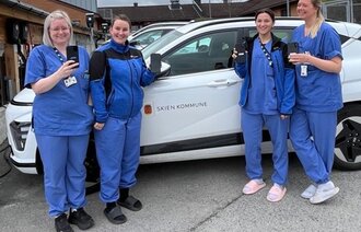 Bildet er fra hjemmetjenesten i Skien