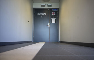 Bildet viser rettssal 1 i Sør-Rogaland tingrett.