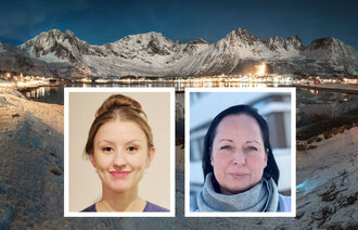 bilde av sykepleierstudent olsen og helseleder amundsen på senja