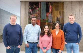 Fra venstre: Knut Ivar Osvoll, Haji Kedir Bedane, Sweta Tiwari, Jagrati Jani-Bølstad og Oddne Skrede.