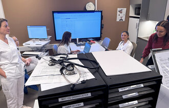 Bilde fra pauserom på Drammen sykehus