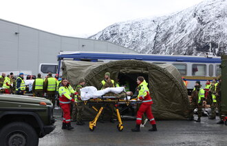 bilde fra øvelsen på narvik havn