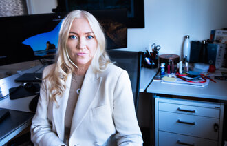 Bildet viser NSF-leder Lill Sverresdatter Larsen