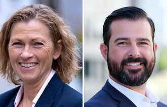 Bildet viser to portretter: av Marianne Birkeland og Ole Martin Minsås