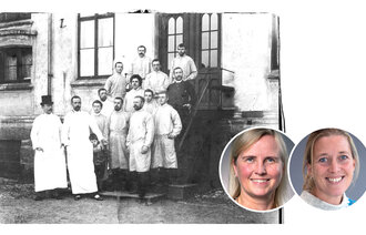 Bildet fra 1895 av mannlige sykepleiere