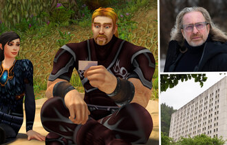 Bildet viser illustrasjon fra Ibelin, Regisør Morten Tyldum og gamle Drammen sykehus