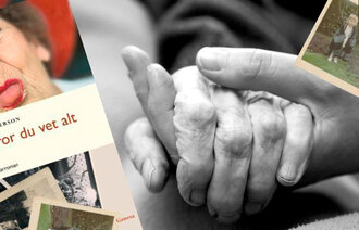 Kollasken viser omslaget til boken Du tror du vet alt og et par hender til en gammel person