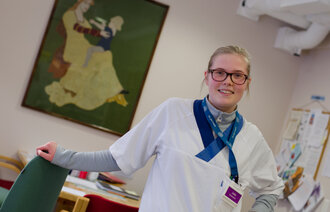 Sykepleier Julie Spånberg Husfloen i Engerdal.