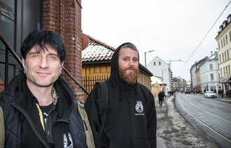 Bildet viser Tarjei Strand Foshaug og Øystein Sager Backe.