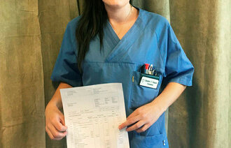 Susanne Hansen Svåsand, sykepleier på Slettemarken sykehjem, Bergen kommune