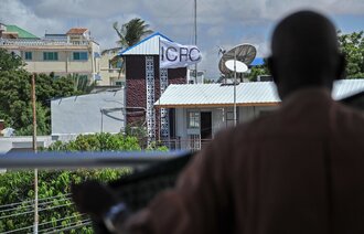 Bildet viser Røde Kors-hovedkvarteret i Mogadishu i Somalia