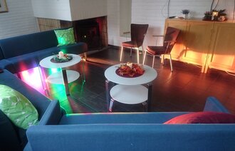Bildet viser rommet der temacaféen på St. Hanshaugen omsorgssenter arrangeres