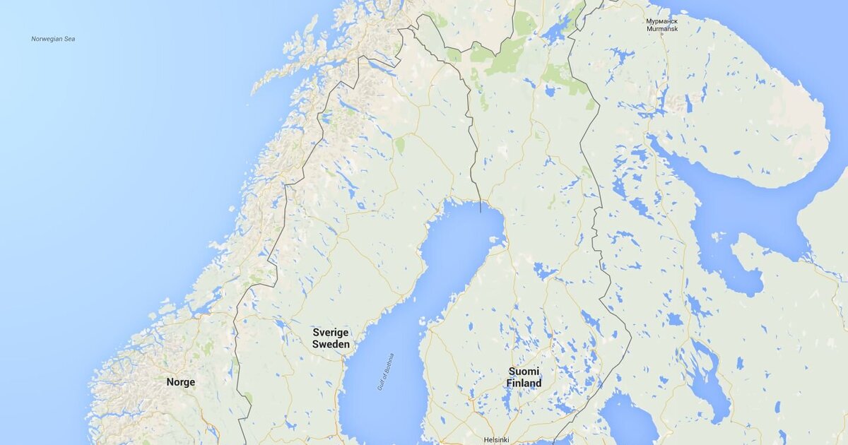 финляндия на карте