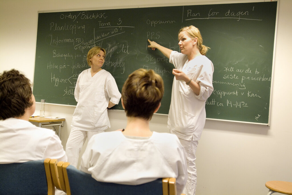 Studenter ved Høyskolen Diakonova i Oslo.