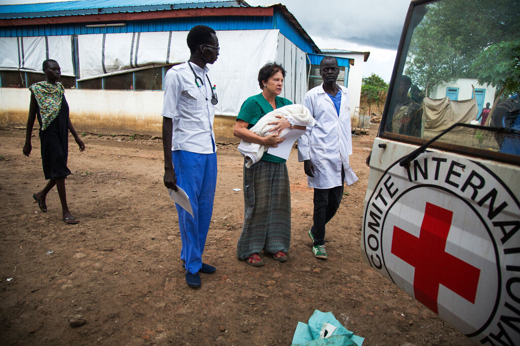 Birgitte Gundersen på oppdrag i Sør-Sudan for Røde Kors