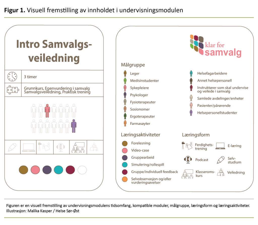 Figur 1. Visuell fremstilling av innholdet i undervisningsmodulen