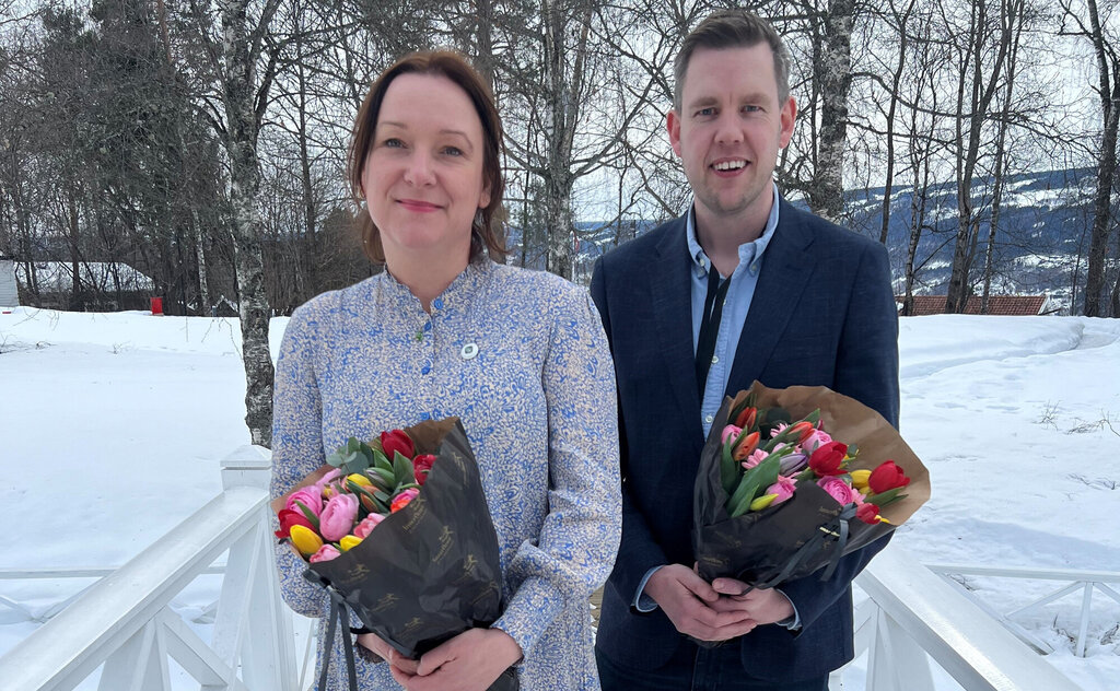 Bildet viser Ida Høyby Innlandet og Åsmund Pharo Gravdal , NSF Innlandet