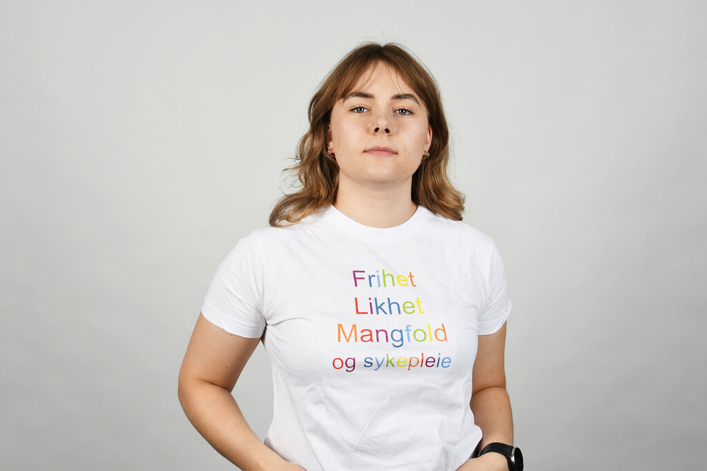 Bildet viser Sigrid Husøy Larsen, studentleder i Norsk Sykepleierforbund