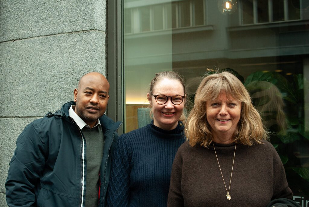 Jonas Debesay, Lise Tuset Gustad og Tone Rustøen utgjør den nye redaksjonen i Sykepleien Forskning