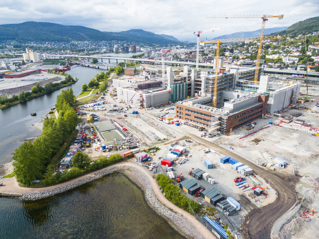 bilde av nye drammen sykehus