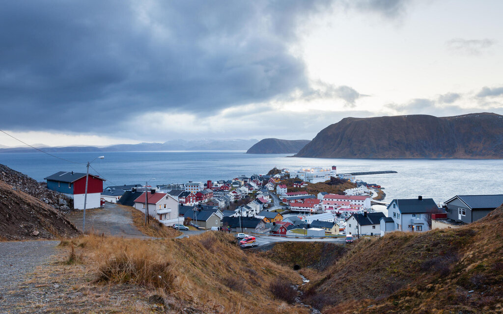 Bildet viser Honningsvåg i Nordkapp kommune