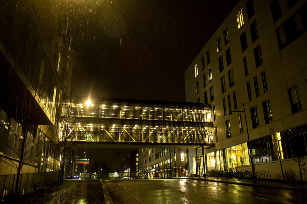 Bildet viser bygninger som tilhører St. Olavs hospital i Trondheim