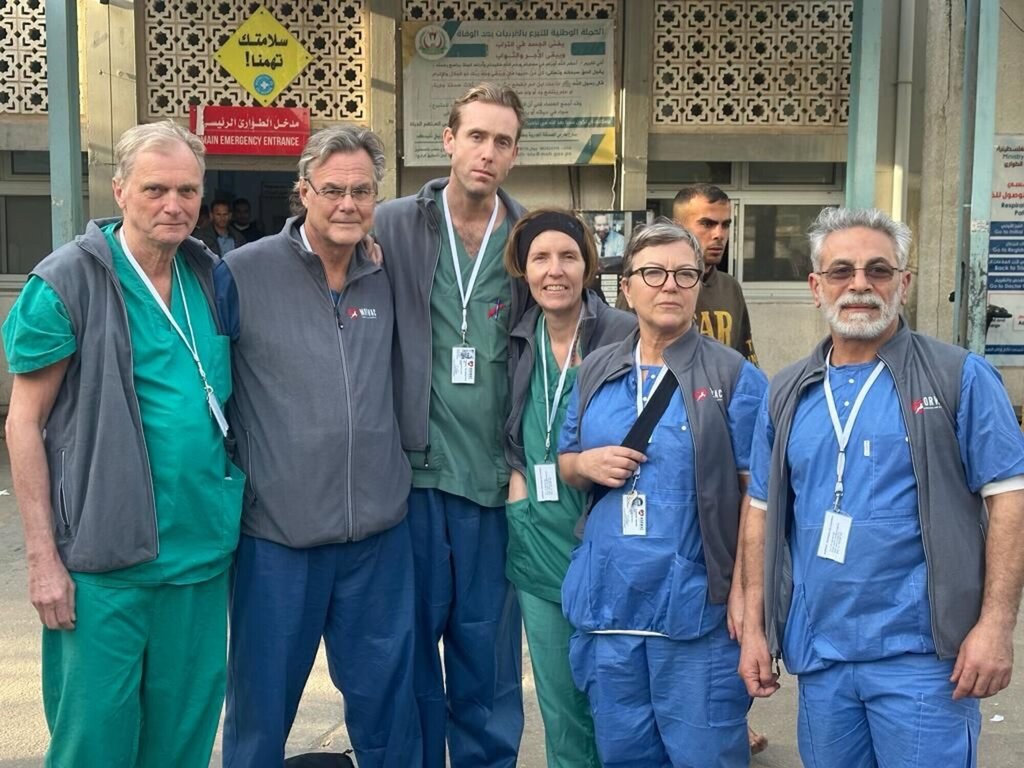 Bilde av norske sykepleiere i Gaza