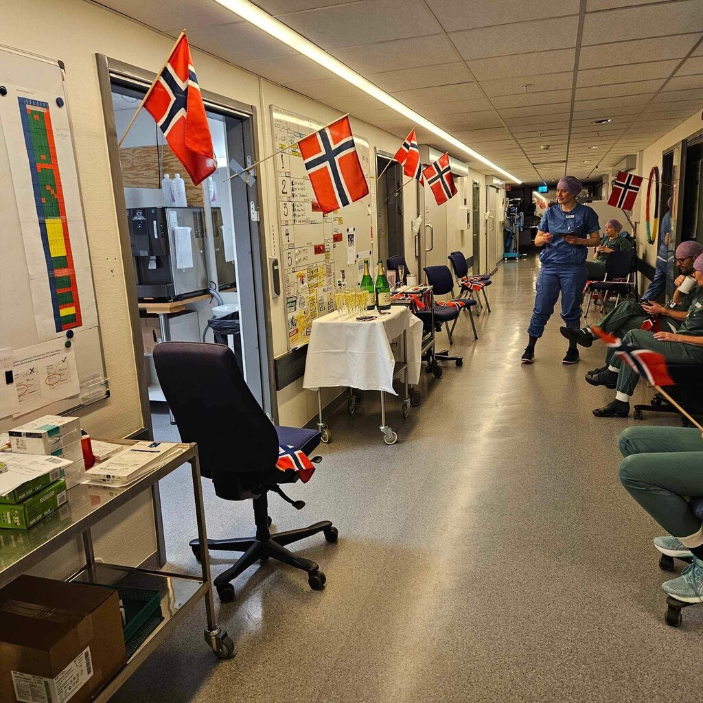 Bildet viser operasjonsavdelingen på sykehuset i Narvik.