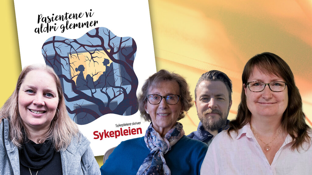 Bildet viser vinnerne av skrivekonkurransen i Sykepleien nr. 5 2024 og forsiden.