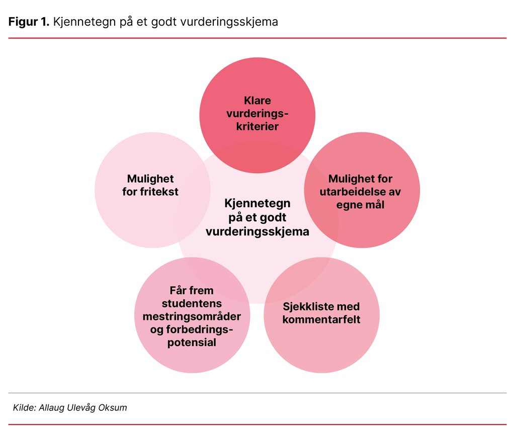 Figur 1. Kjennetegn på et godt vurderingsskjema