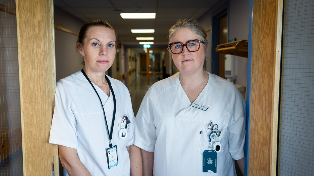 Bildet viser Kristine Hansen og Anne-Sofie Løkken