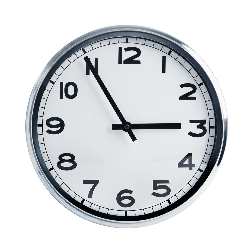 Bildet viser en klokke