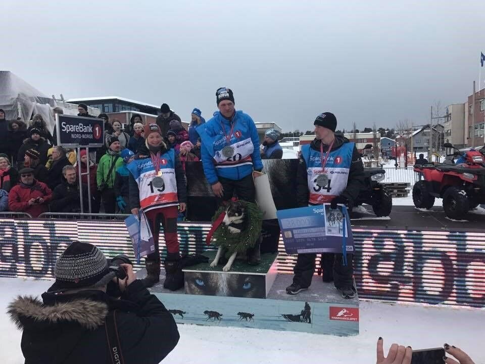 Birgitte på andreplass i Finnmarksløpet 2018