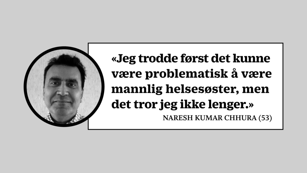 Bildet viser helsesøster Naresh Kumar Chhura.