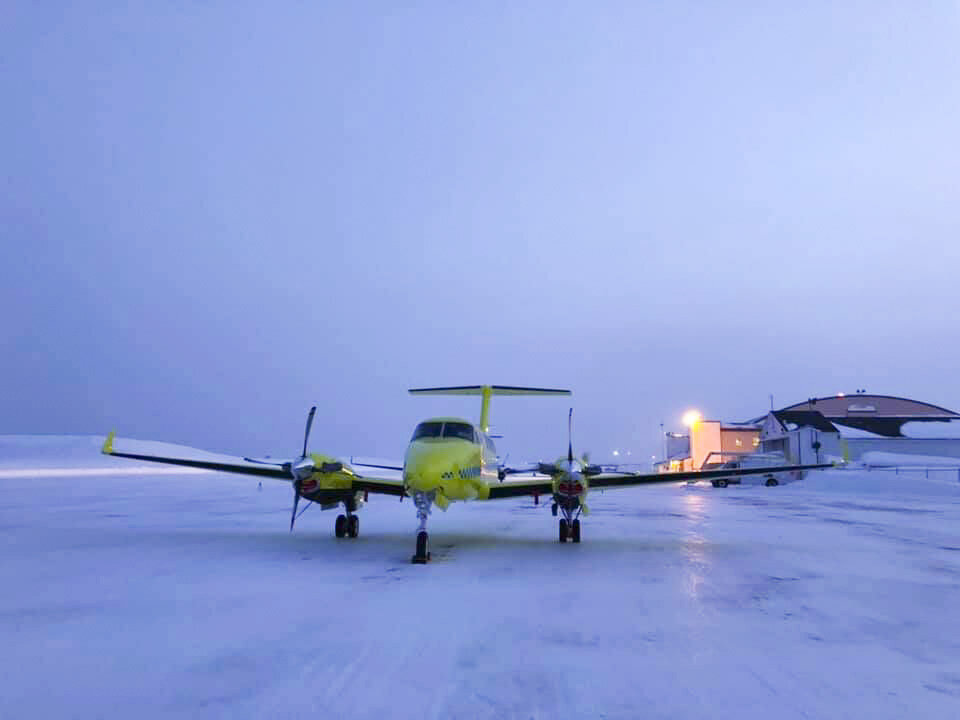 Bildet viser et av Babcocks ambulansefly.