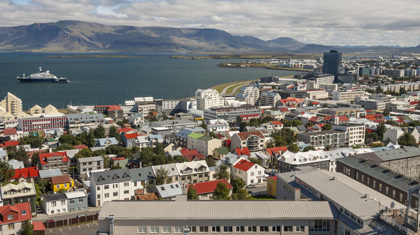 Bildet viser Reykjavik.