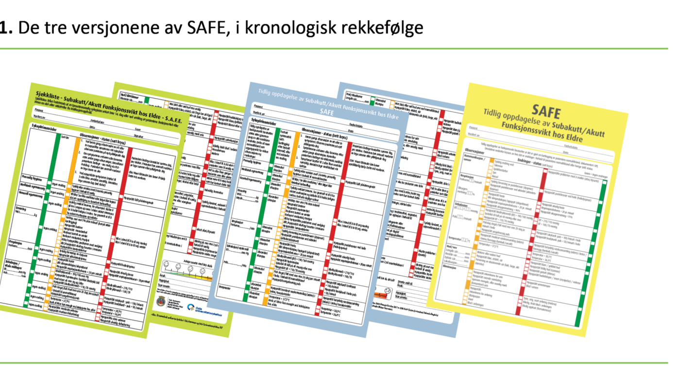 Figur 1 Figur 1: SAFE versjon 1, 2 og 3