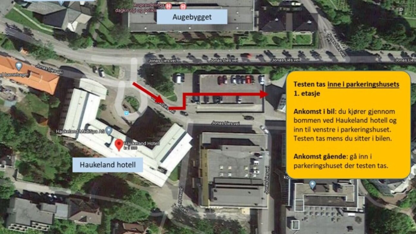 Skjermdump fra Helse Bergens hjemmeside