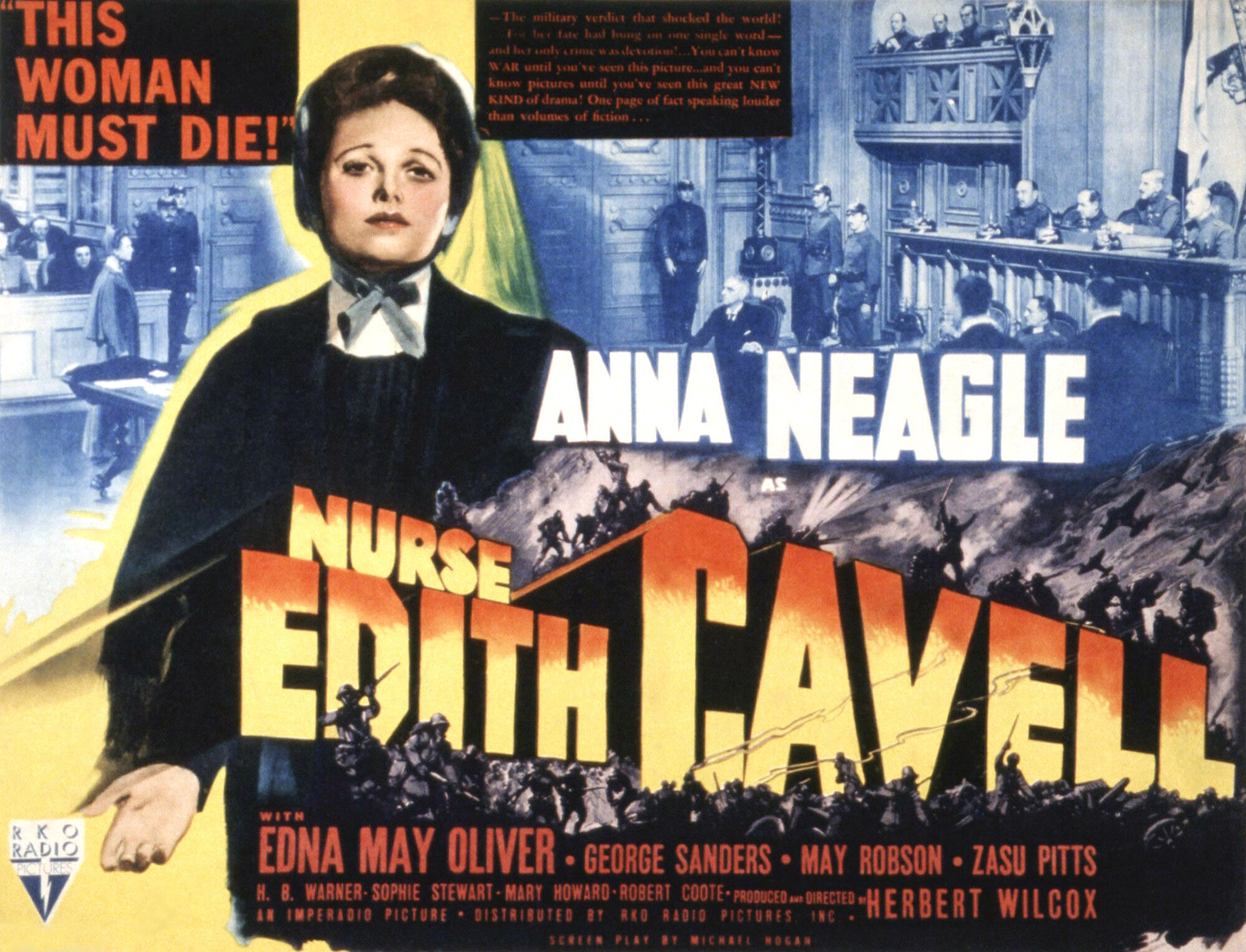 Edith Cavell Bildet viser en filmplakat.